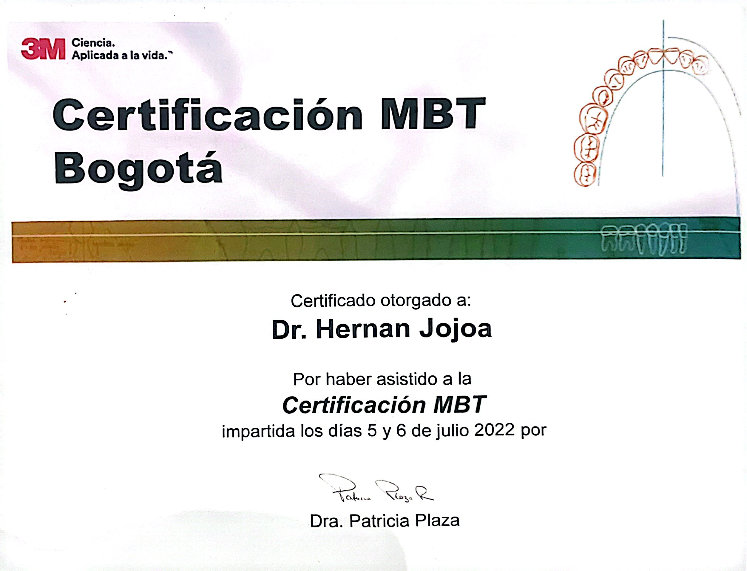 Certificación en el Sistema de Brackets MBT