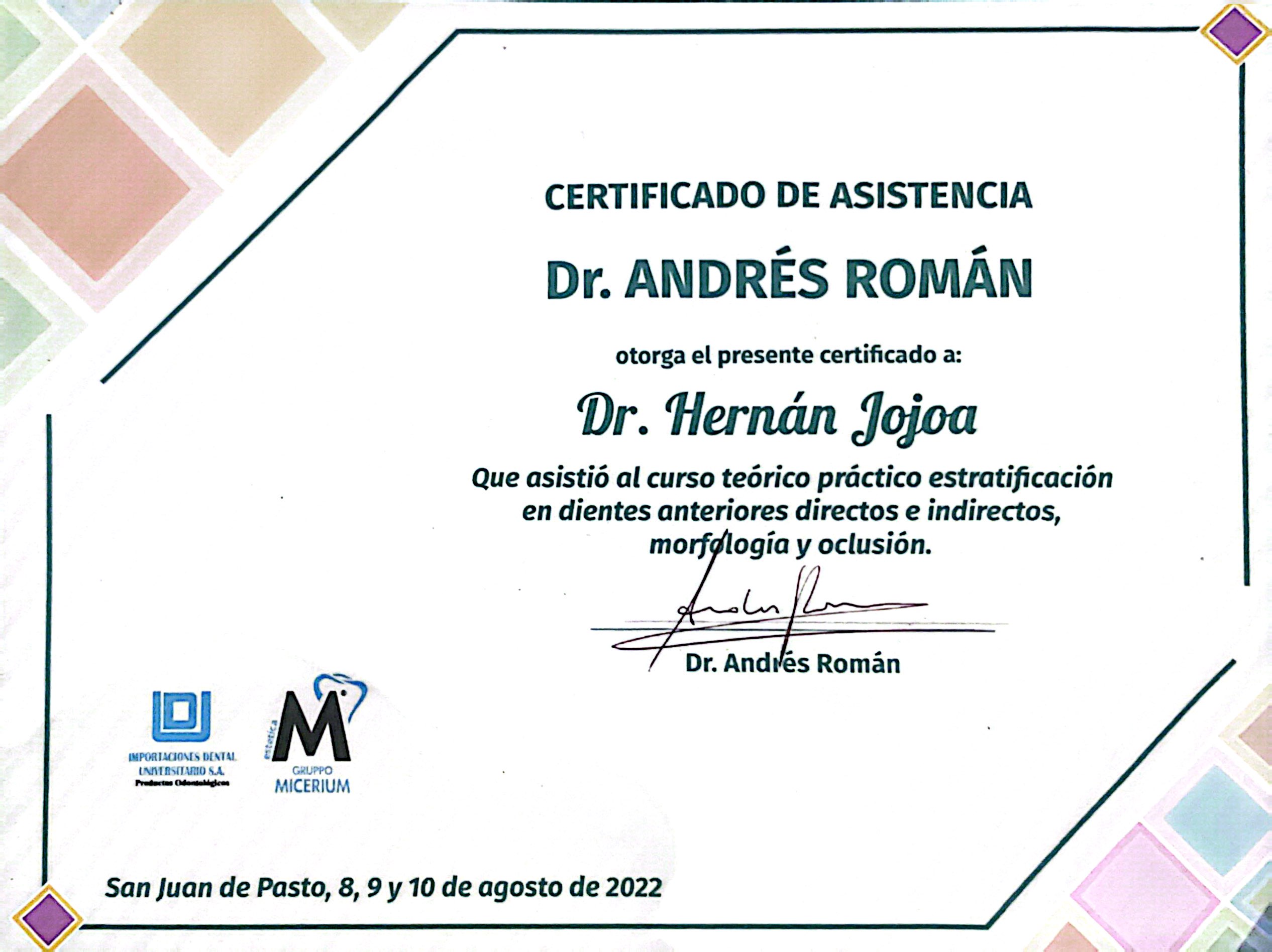 Curso de Estratificación Anterior y Oclusión